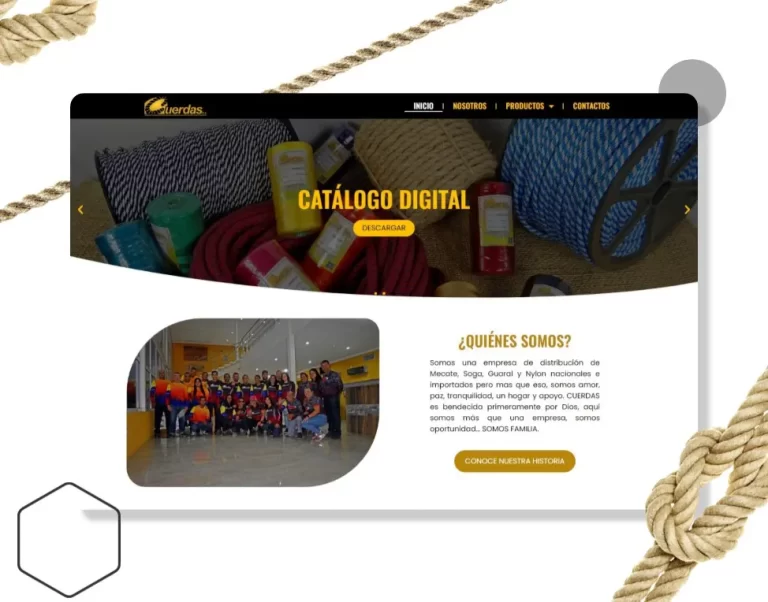 Diseño Web minimalista Cuerdas C.A excelente diseñador Web