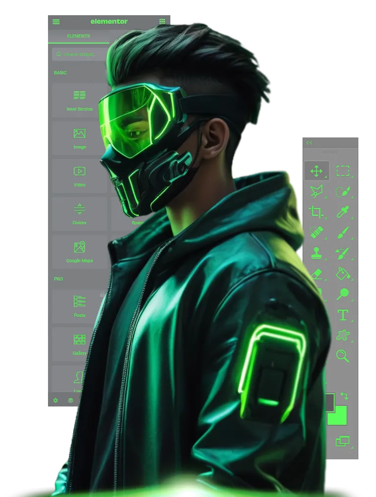 cyberpunk futurista abdiel mejor diseñador web y grafico venezuela mexico USA