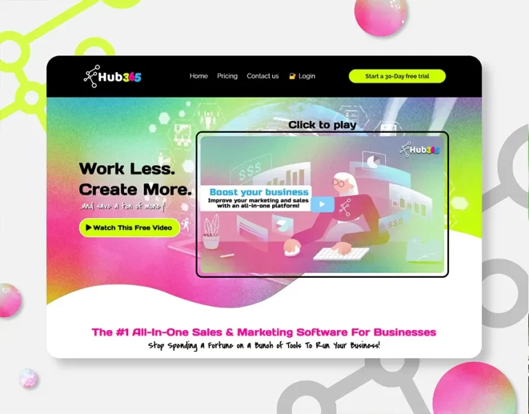 pagina web CRM HUB365 The #1 All-In-One Sales & Marketing Software For Businesses