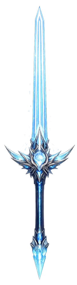 espada de cristal y futurista estilo translucido celestial por Jose Abdiel Web design